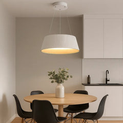 Lámpara Colgante Moderna Redonda de Diseño a Rayas LED para Comedor, Ø 46 cm