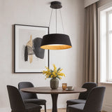Lámpara Colgante Moderna Redonda de Diseño a Rayas LED para Comedor, Ø 46 cm