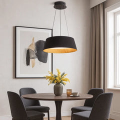 Lámpara Colgante Moderna Redonda de Diseño a Rayas LED para Comedor, Ø 46 cm