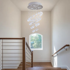 Lámpara de Techo Moderna de Cristal con Colgantes para Escaleras, 3 luces