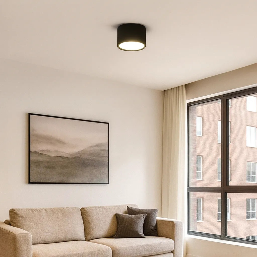 Downlight LED de Superficie Cilíndrico en Metal Estilo Nórdico
