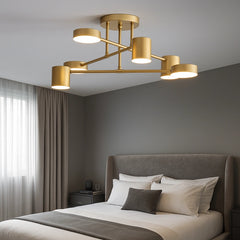 Lámpara de Techo Nórdica de Hierro con Brazo Orientable para Dormitorio