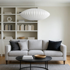 Lámpara Colgante de Tela Blanca Estilo Nórdico