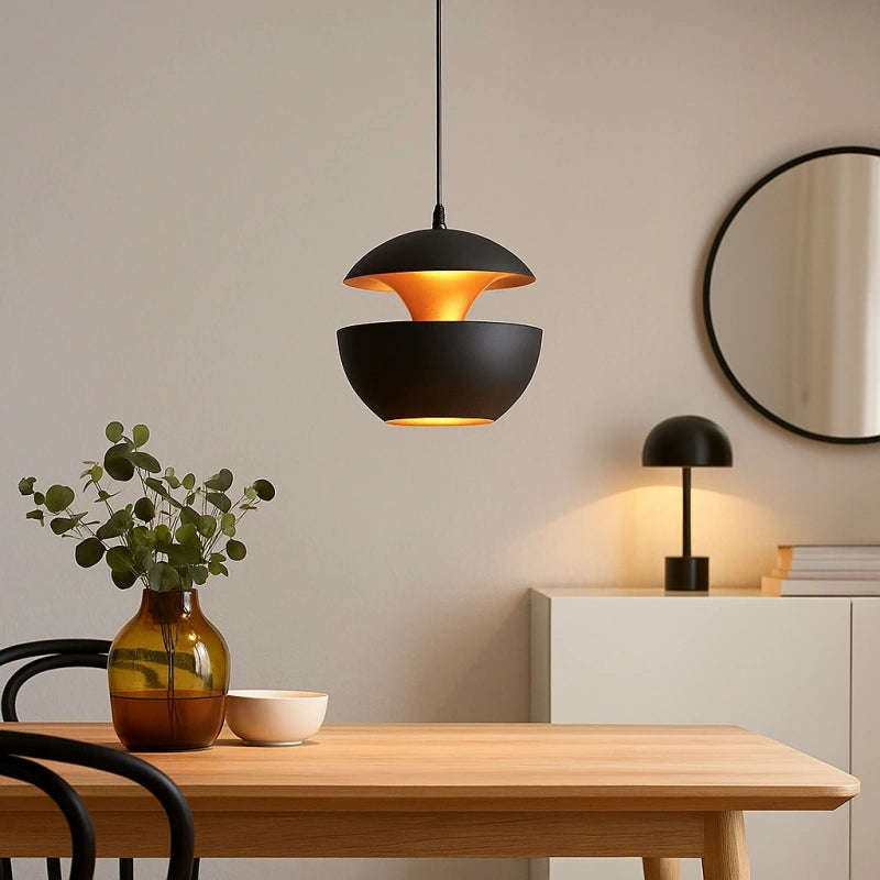 Lámpara colgante moderna diseño manzana para comedor con altura regulable