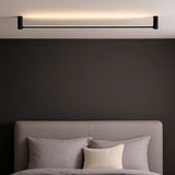 Lámpara de techo lineal minimalista negra con LED para salón