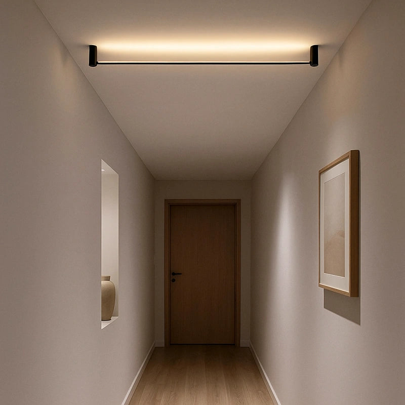 Lámpara de Techo LED Diseño Lineal Negro sin Parpadeo
