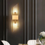 Aplique de pared de cristal moderno LED de diseño elegante para salón