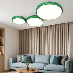 Plafón LED Moderno de Doble Capa y Tres Círculos para Techo de Salón