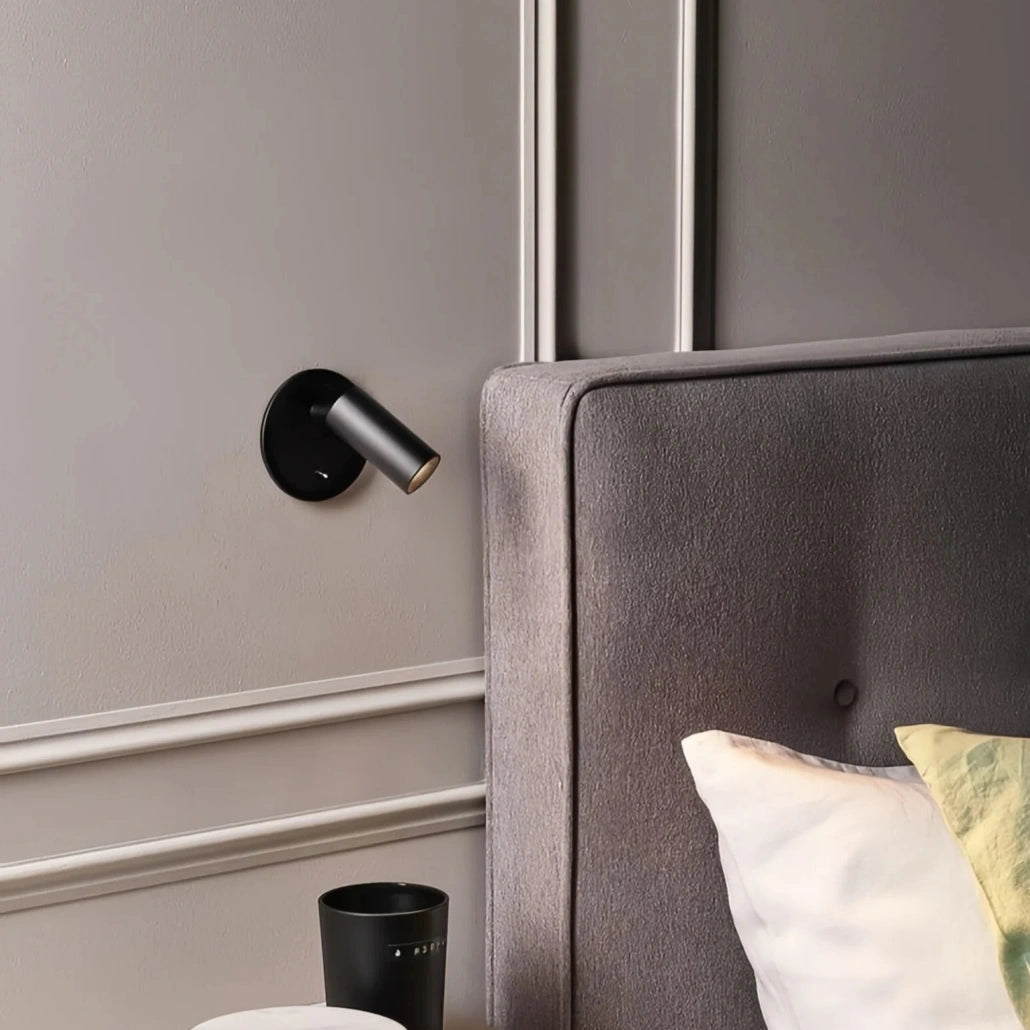 Aplique de lectura orientable redondo moderno de 6W para dormitorio
