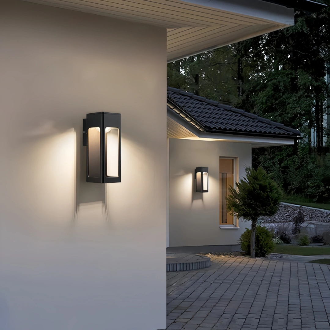 Aplique de pared exterior LED IP65 en negro moderno