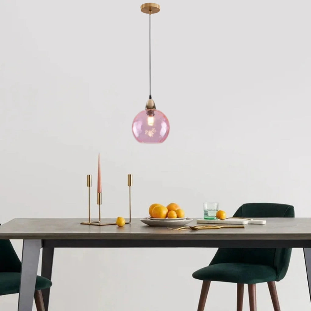 Lámpara Colgante Globo Cristal con Efecto Agua Nórdico