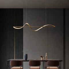 Lámpara Colgante LED Moderna con Diseño Onda para Comedor