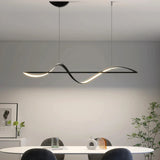 Lámpara colgante de diseño moderno en espiral con LED para isla de cocina