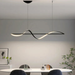 Lámpara Colgante LED Moderna con Diseño Onda para Comedor
