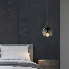 Lámpara Colgante de Vidrio en Forma de Bola Estilo Nórdico Minimalista para Mesita de Noche