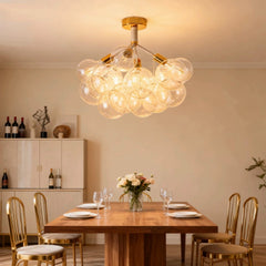 Lámpara de Techo de Vidrio con Diseño de Burbujas Creativas