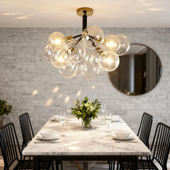 Lámpara de Techo de Vidrio con Diseño de Burbujas Creativas