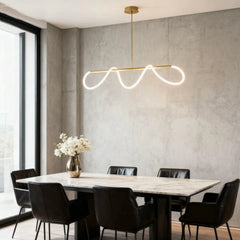 Lámpara Colgante Lineal LED para Comedor Estilo Minimalista y Creativo