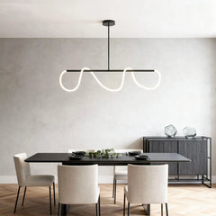 Lámpara Colgante Lineal LED para Comedor Estilo Minimalista y Creativo