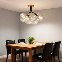 Lámpara de Techo de Vidrio con Diseño de Burbujas Creativas