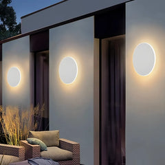 Aplique exterior redondo moderno LED IP65 para porche