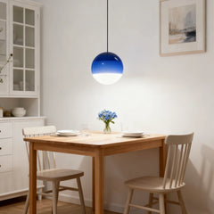 Lámpara Colgante Esférica de Vidrio con Gradiente Estilo Nórdico