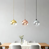 Lámpara colgante de vidrio degradado tipo globo LED para comedor