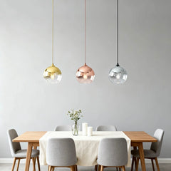 Lámpara Colgante Globo de Vidrio Moderna con Diseño Gradiente para Comedor