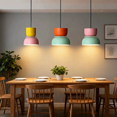Lámpara Colgante para Comedor Diseño de Doble Tazón Estilo Nórdico