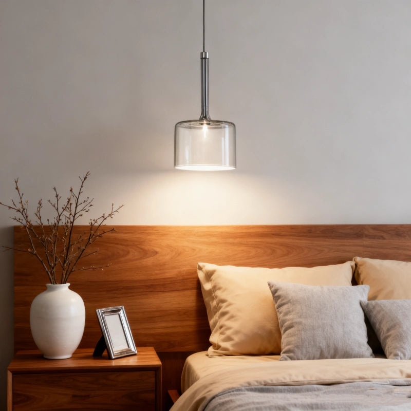 Lámpara Colgante de Vidrio Creativa para Cabecera de Cama Moderna
