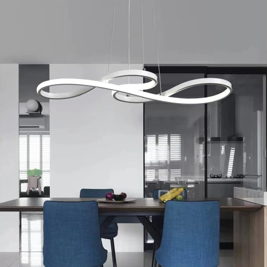 Lámpara Colgante LED Moderna Regulable en Forma de Nota Musical para Comedor