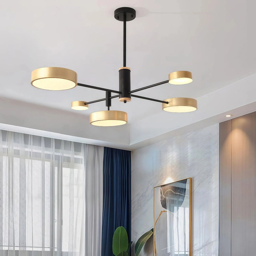 Lámpara colgante de diseño moderno molecular LED regulable para salón