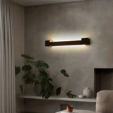 Aplique de pared para baño LED moderno negro orientable alargado