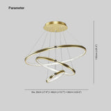 Lampara led circular colgante diseño creativo moderno