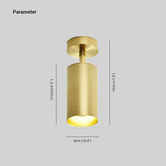 Focos de techo empotrados LED dorada diseño cilíndrico moderno