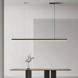 Lámpara colgante lineal LED minimalista para isla de cocina regulable en altura