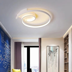 Lámpara de techo LED moderna de diseño espiral minimalista para dormitorio