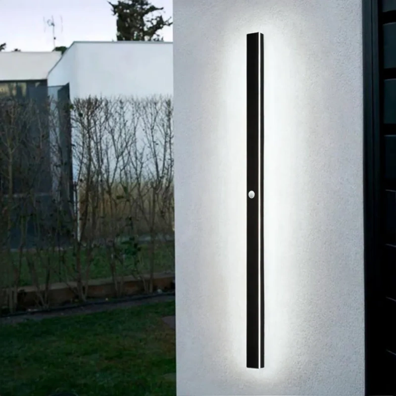 Aplique de Pared LED Exterior Impermeable Diseño Lineal para Porche