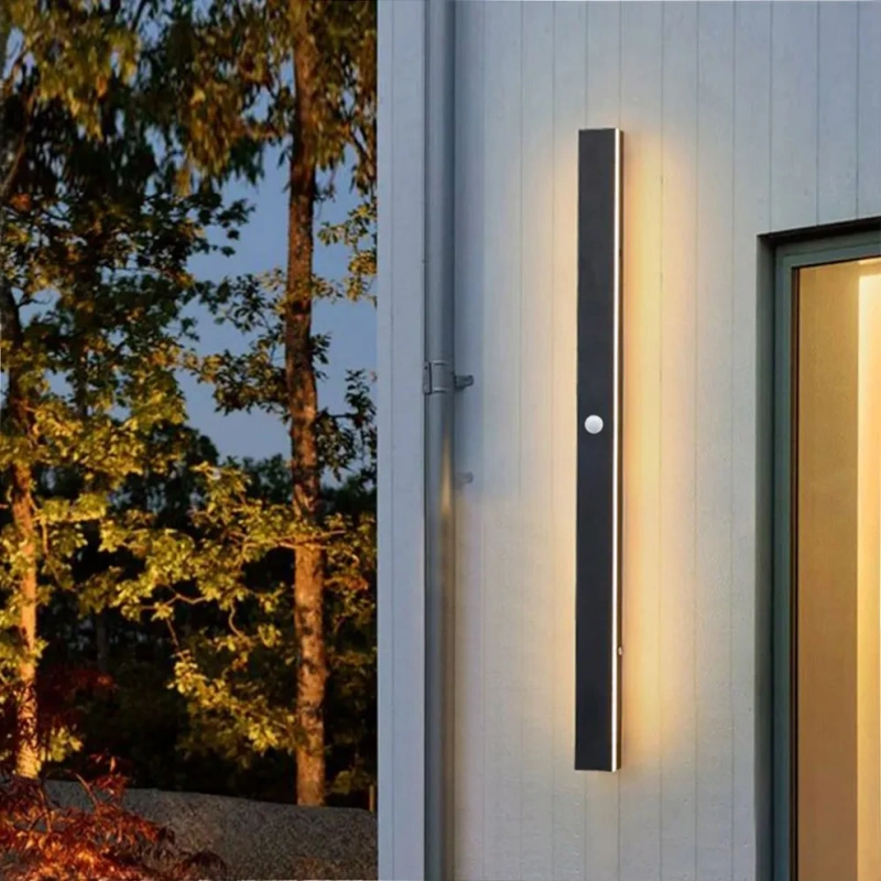 Aplique de Pared LED Exterior Impermeable Diseño Lineal para Porche