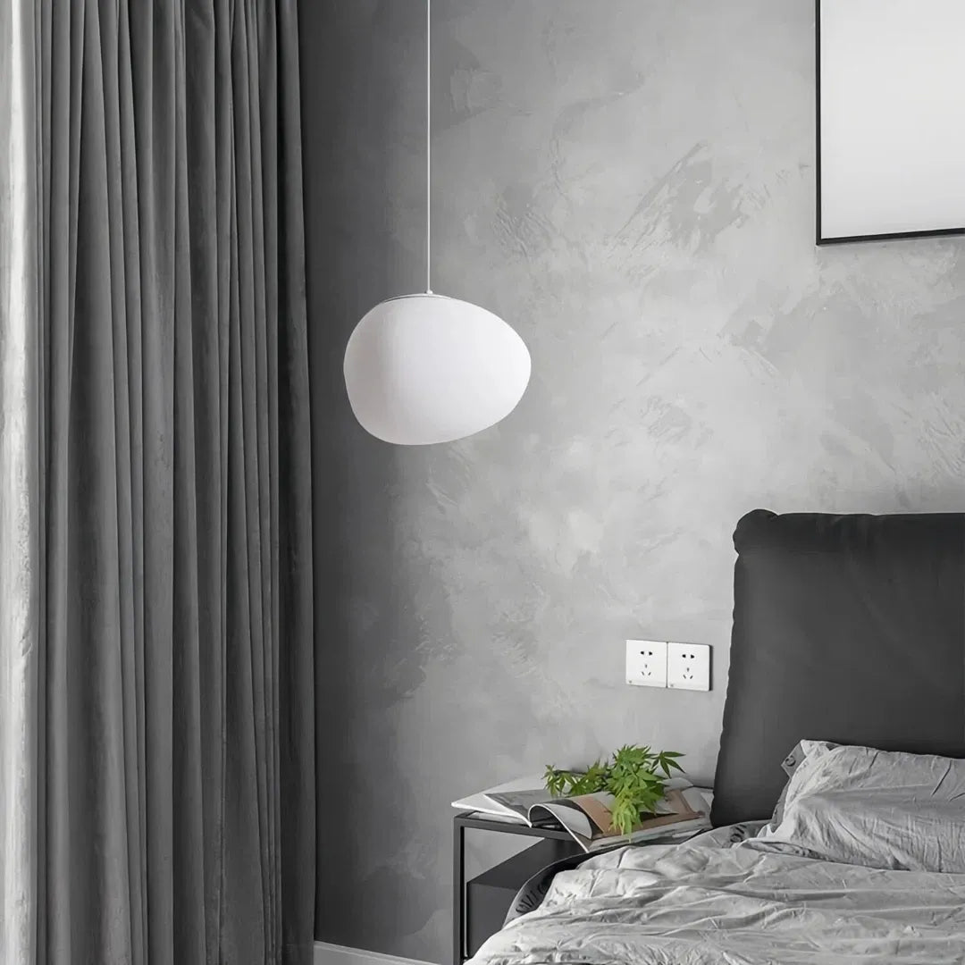 Lámpara colgante bola blanca nórdica regulable para comedor