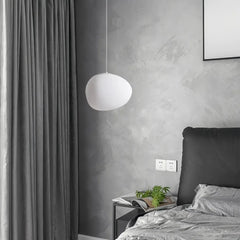 Lámpara colgante bola blanca nórdica regulable para comedor