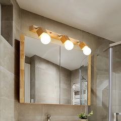 Aplique de baño de madera estilo nórdico multiluz LED