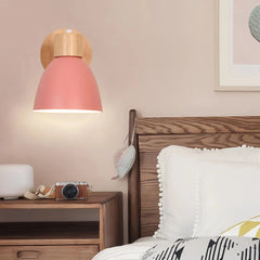Aplique de lectura LED orientable en tonos macaron para mesita de noche