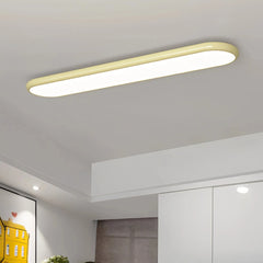 Plafón de techo ovalado LED regulable nórdico para pasillo
