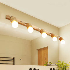 Aplique de baño de madera estilo nórdico multiluz LED