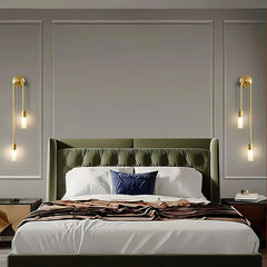 Aplique de pared moderno led regulable de metal para mesita de noche