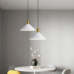 Lámpara colgante cónica LED regulable minimalista para comedor