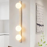 Aplique de pared de travertino largo con LED para salón moderno