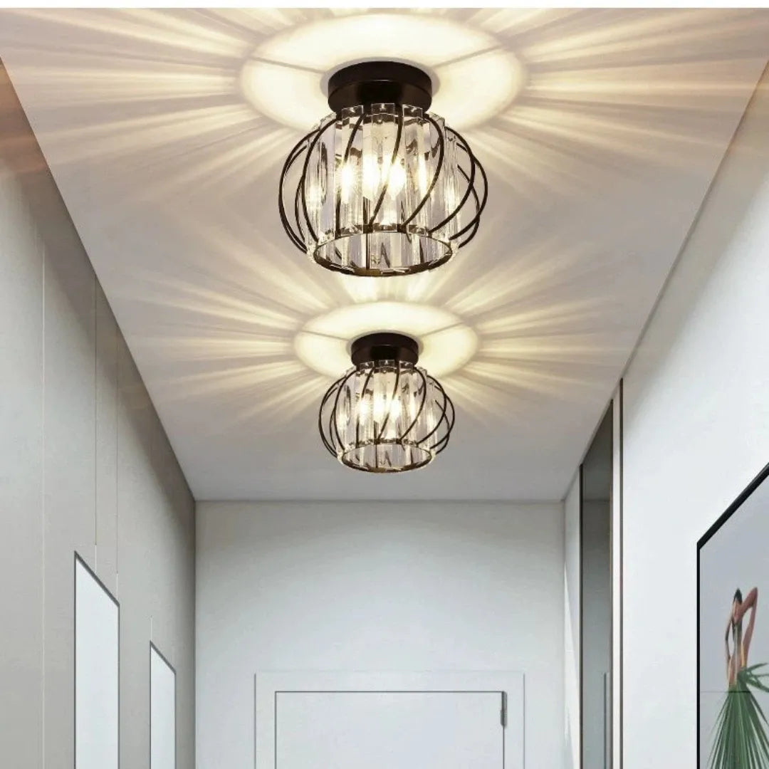 Lámpara de techo para pasillo de cristal moderna LED Ø20 cm