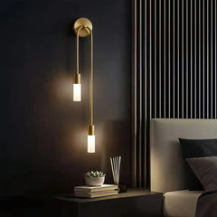 Aplique de pared moderno led regulable de metal para mesita de noche